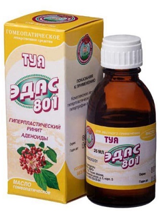 Эдас-801 Туя масло для местного применения гомеопатическое, 25мл