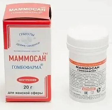 Маммосан, гранулы гомеопатические, 20г