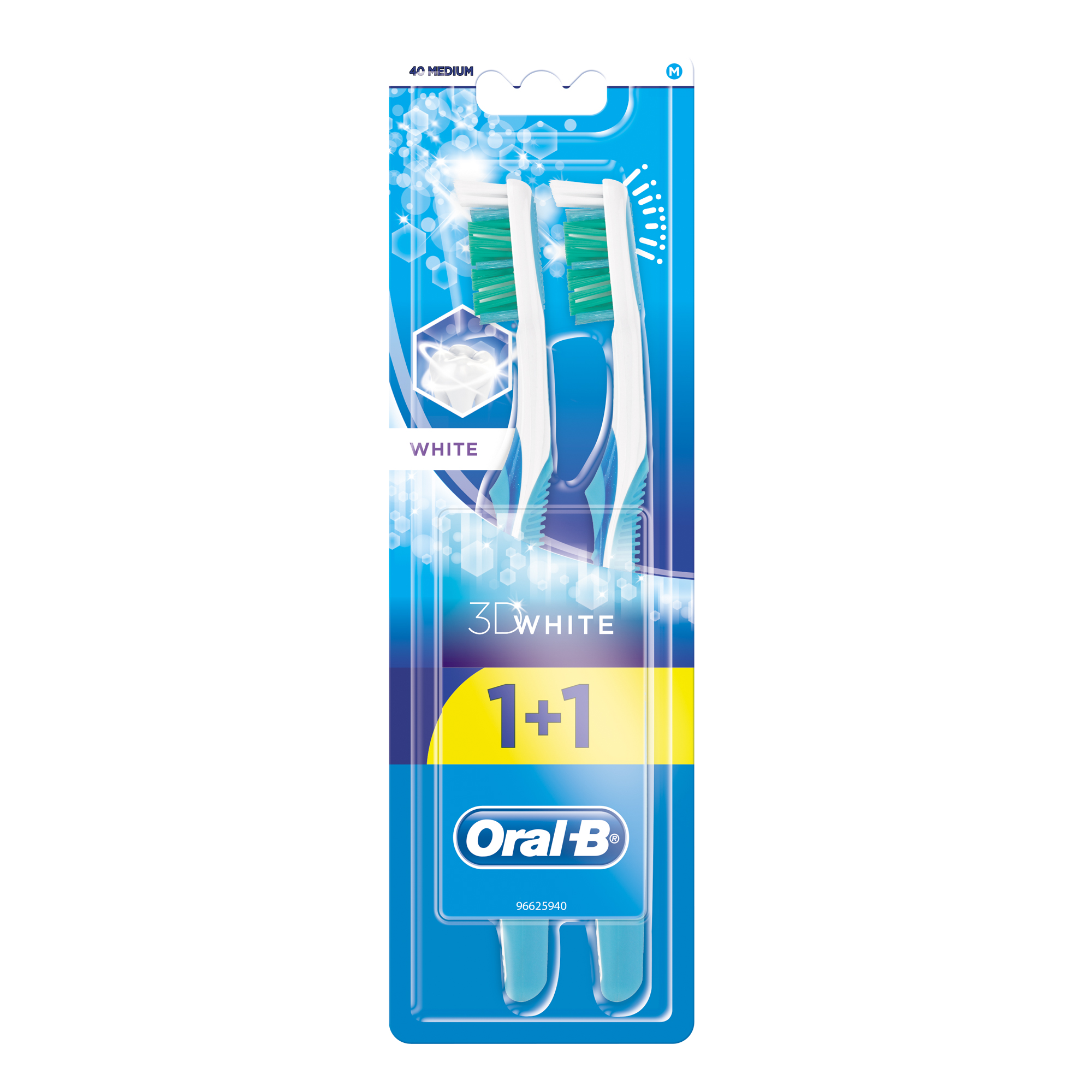 Oral-B (Орал-Би) Зубная щетка 3D white средняя, 2 шт