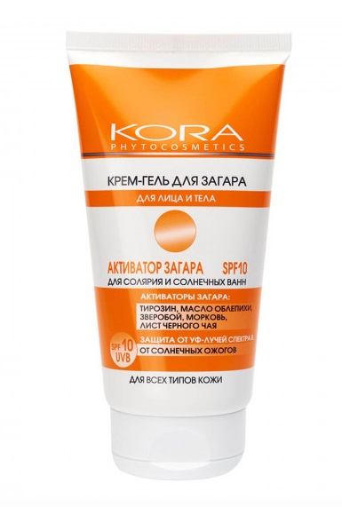 Kora (Кора) активатор загара для лица и тела 150мл SPF10