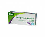 Левофлоксацин-Тева, таблетки, покрытые пленочной оболочкой 500мг, 14 шт
