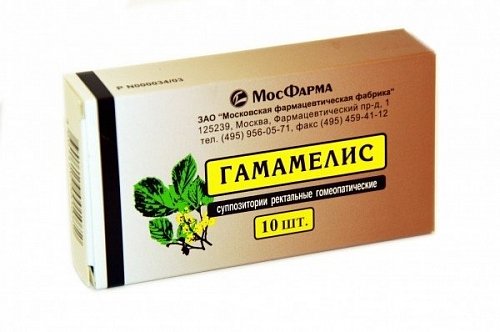 Гамамелис, суппозитории ректальные гомеопатические, 10 шт