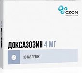 Доксазозин, таблетки 4мг, 30 шт, Озон ООО