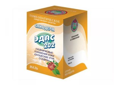 Эдас-202 Санодерм, мазь для наружного применения гомеопатическая, 25г, Эдас (г.Москва)
