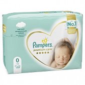 Pampers Premium Care (Памперс) подгузники 0 для новорожденных 1-25кг, 30шт, Проктер энд Гэмбл
