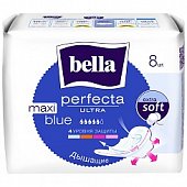Белла (Bella) прокладки Perfecta Ultra Maxi Blue 8шт, Торунский завод перевязочных материалов