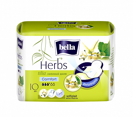 Bella (Белла) прокладки Herbes Comfort с экстрактом Липового цвета 10 шт